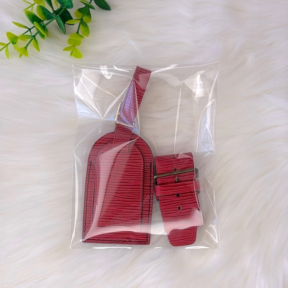 Louis Vuitton Red Epi Luggage Tag & Poignet - Picture 8 of 8